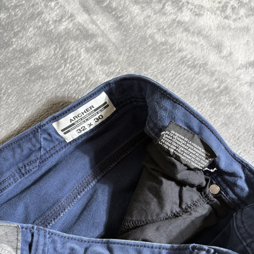 Buffalo David Bitton Pants Mens 32X30 Dark Blue Denim Straight Stretch - Picture 6 of 8